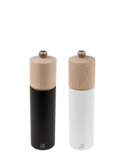 John Lewis Peugeot Boreal Salt & Pepper Mill Set, Black/White- Buy online at McGrocer