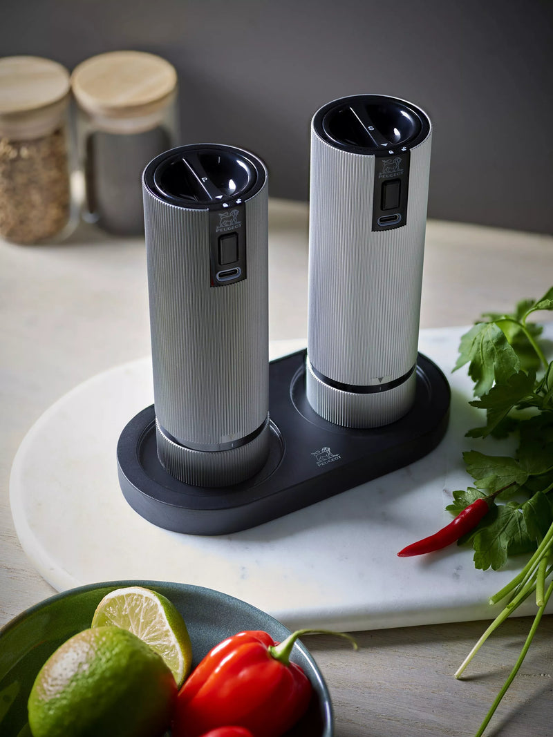 Peugeot Linea bamboo salt and pepper mill tray - British product