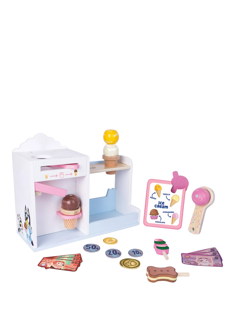 Bluey Ice Cream Playset wooden pretend food (British brand)