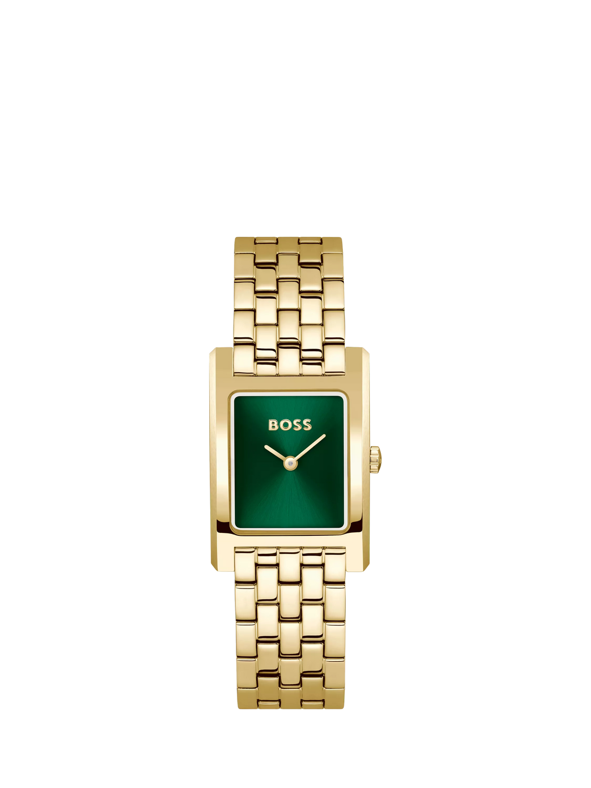 BOSS Lucy women's watch green dial gold strap (British brand)