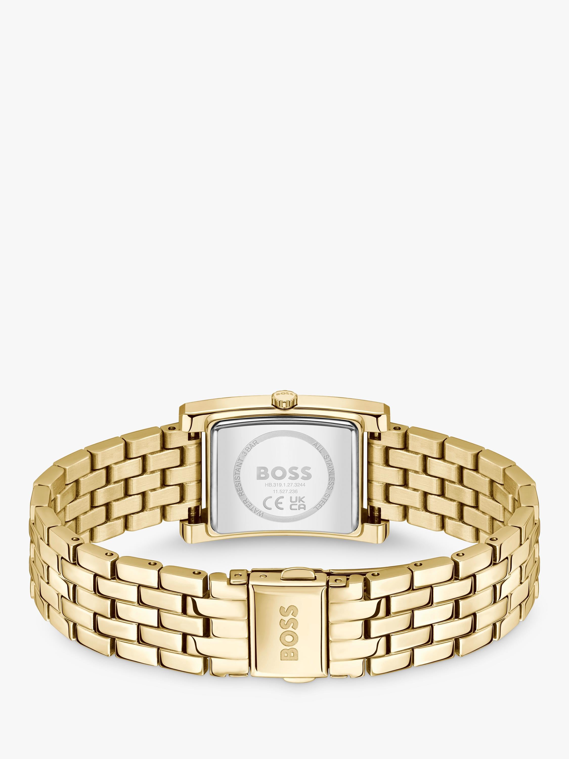 BOSS Lucy women's watch green dial gold strap (British brand)