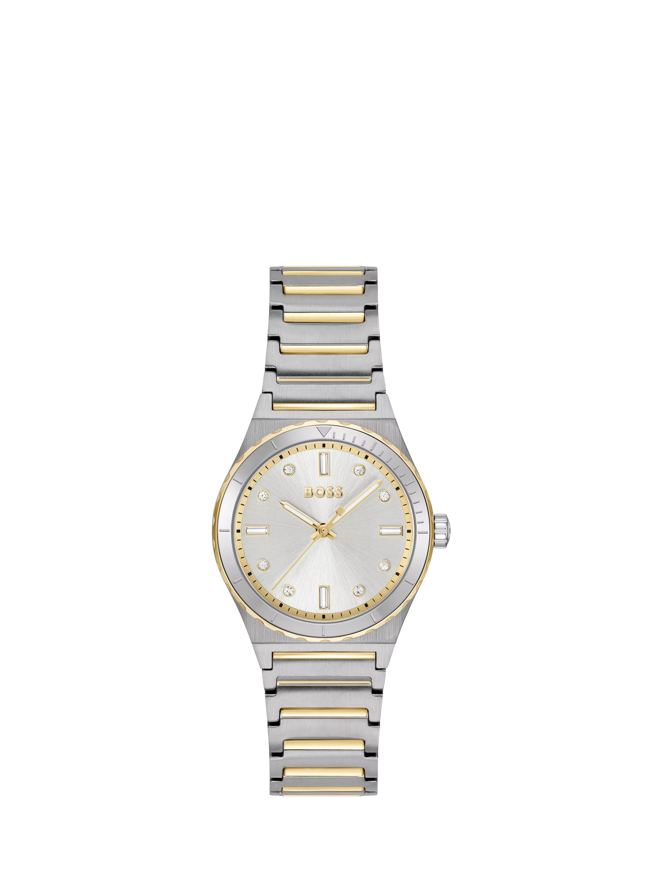 BOSS women's Candor Sport watch with crystal markers and stainless steel strap - British product