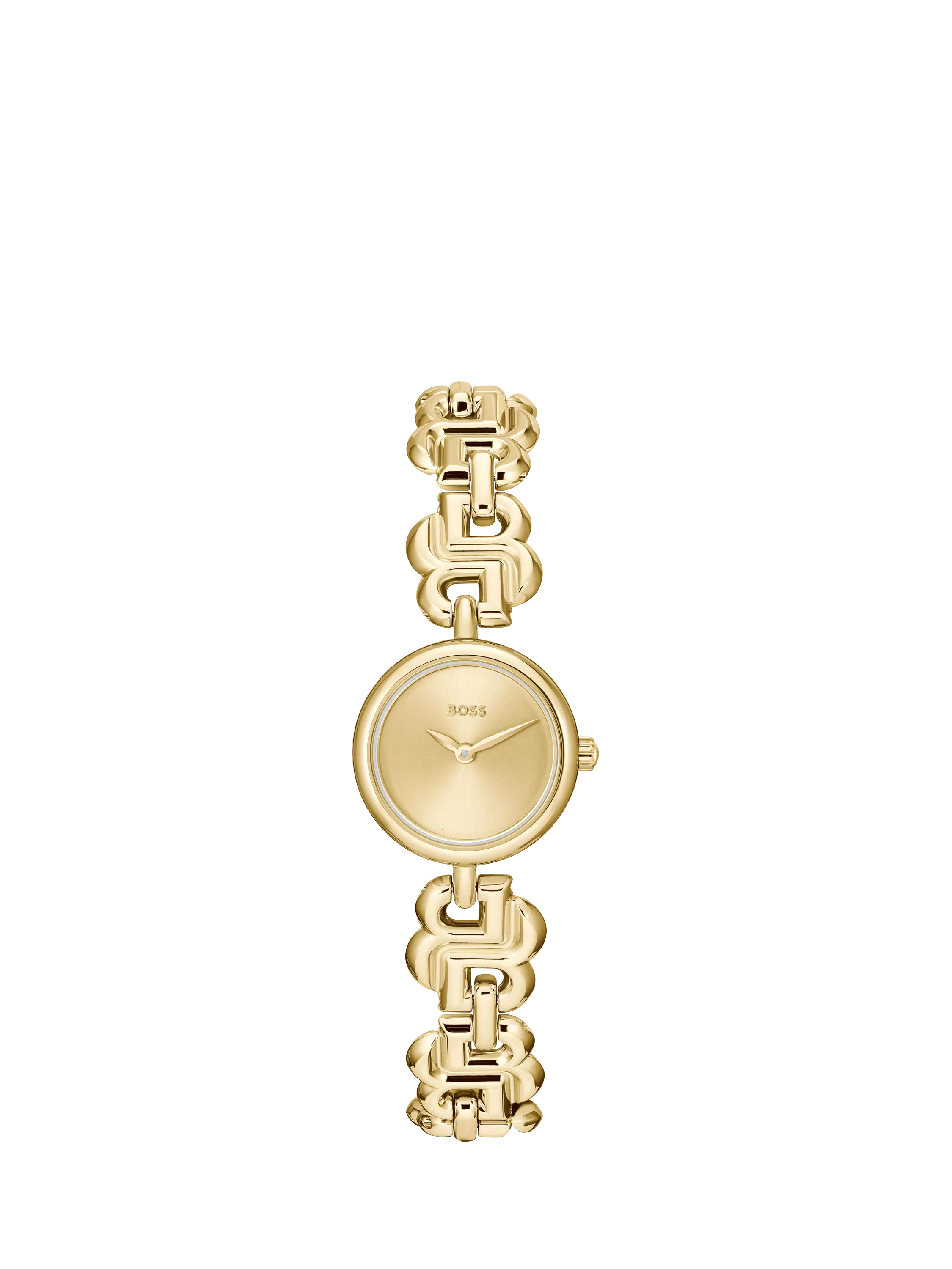 Hugo Boss Double B watch gold stainless steel bracelet (British brand)