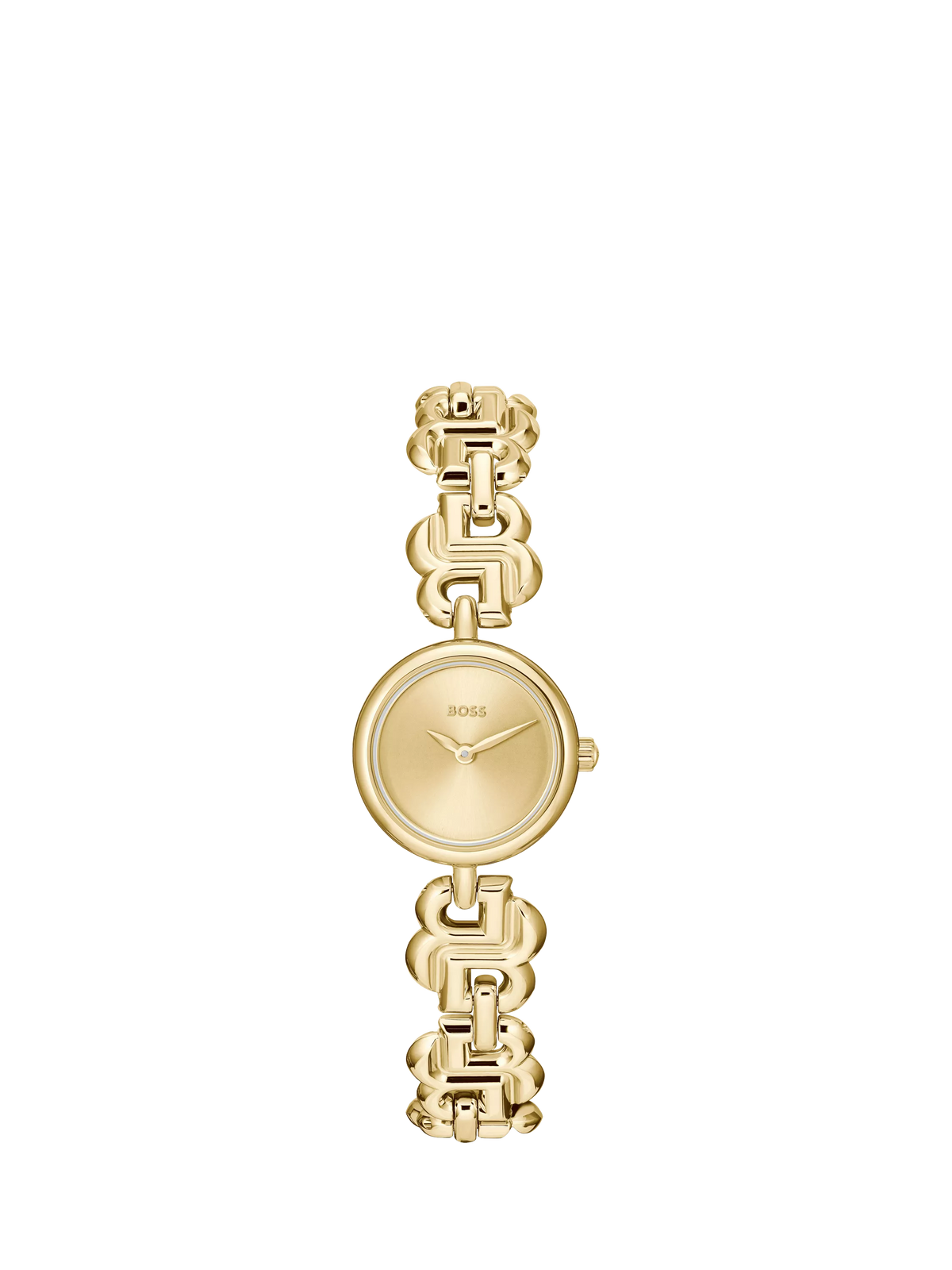 Hugo Boss Double B watch gold stainless steel bracelet (British brand)