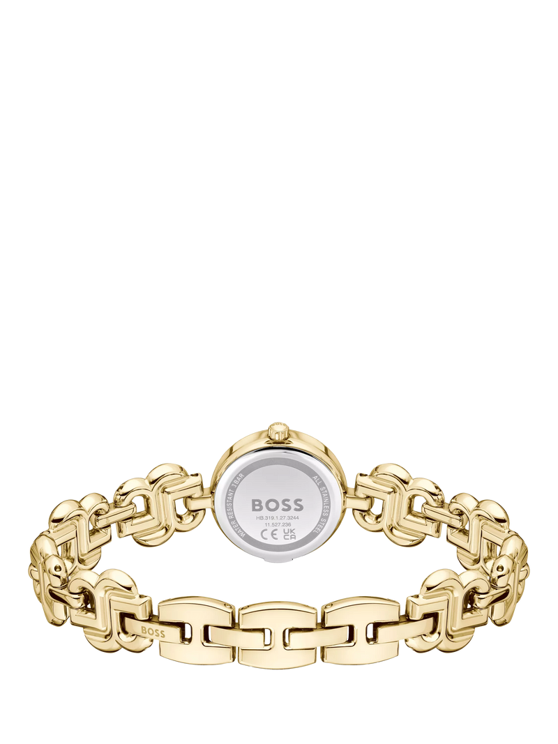 Hugo Boss Double B watch gold stainless steel bracelet (British brand)