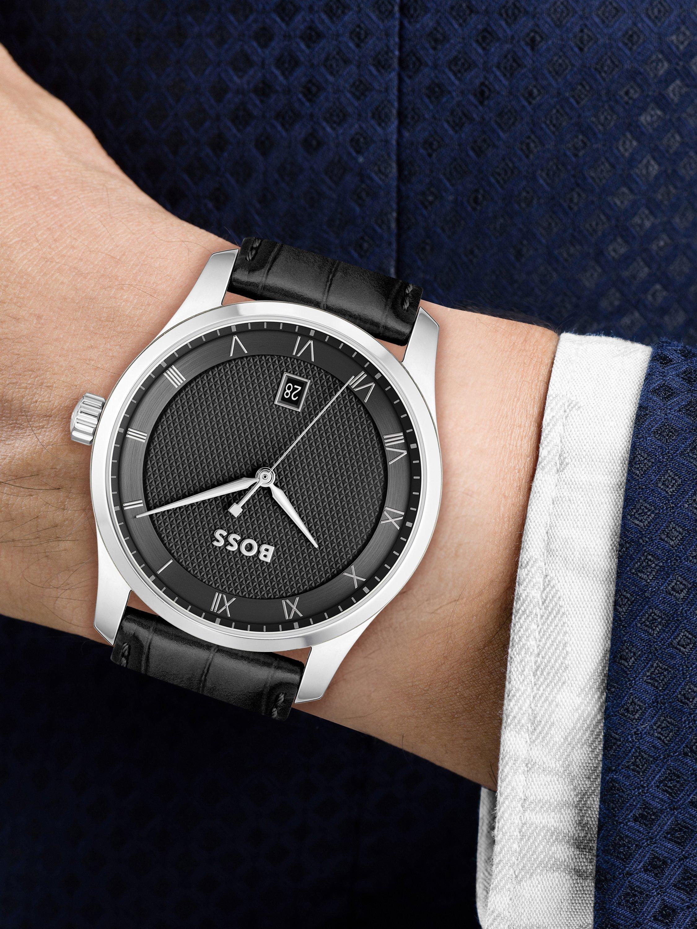 BOSS Principle Date watch 41mm black dial, UK version