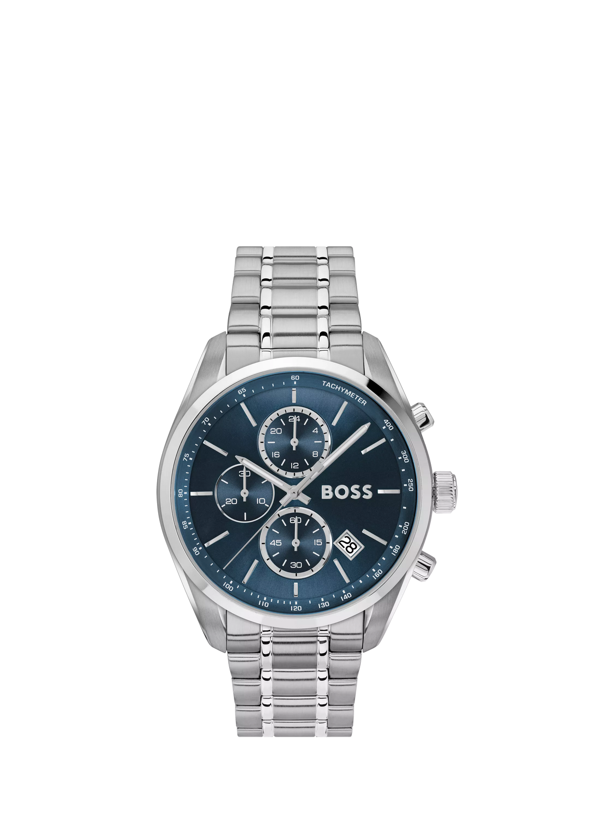 BOSS Grand Prix 44 chronograph watch blue dial, UK version