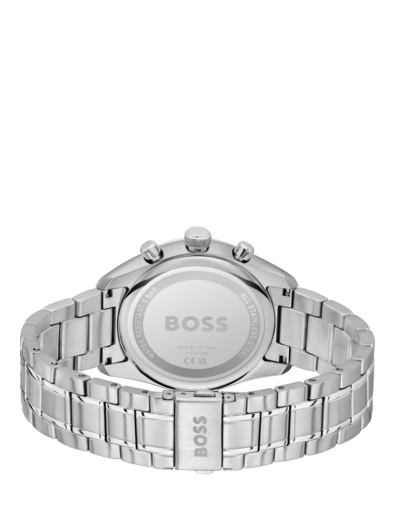 BOSS Grand Prix 44 chronograph watch blue dial, UK version