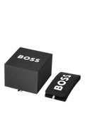 BOSS chronograph watch blue dial stainless steel bracelet, UK version