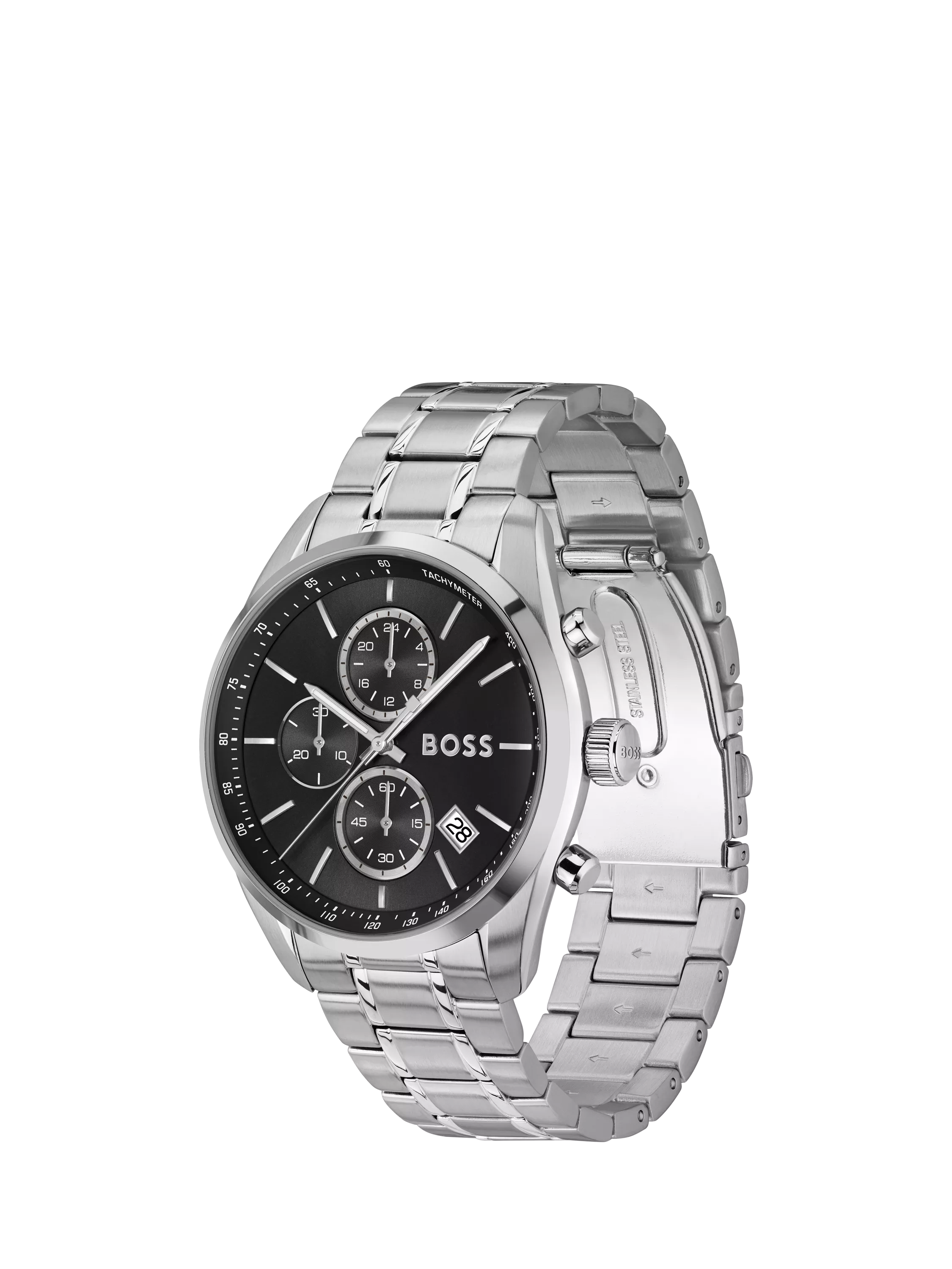 BOSS Grand Prix 44 Chronograph stainless steel watch (British brand)