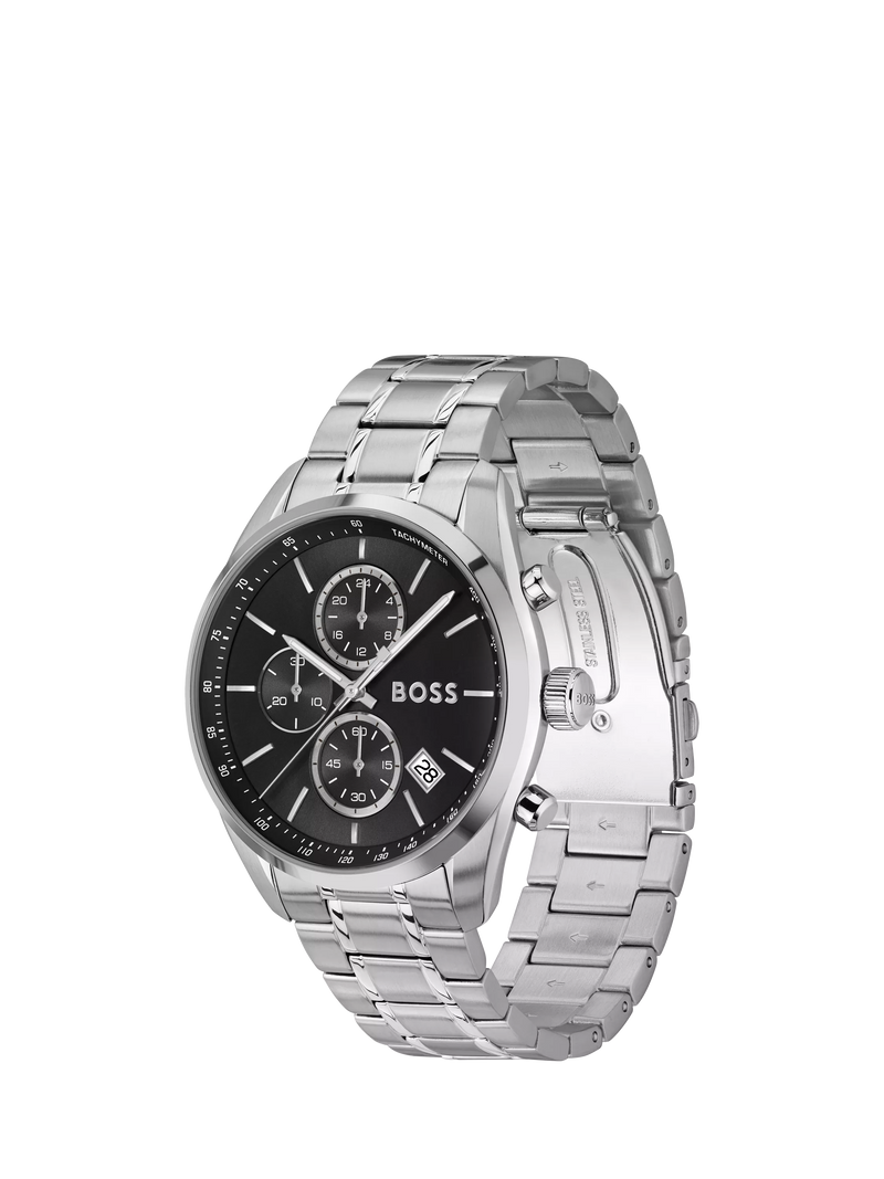 BOSS Grand Prix 44 Chronograph stainless steel watch (British brand)
