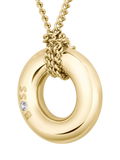 HUGO BOSS gold hoop pendant necklace - British product