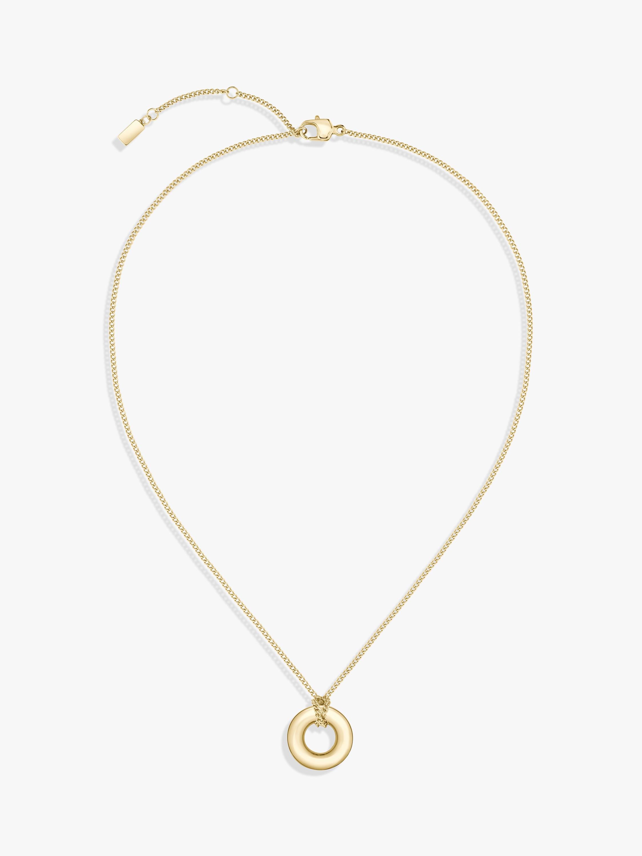 HUGO BOSS gold hoop pendant necklace - British product