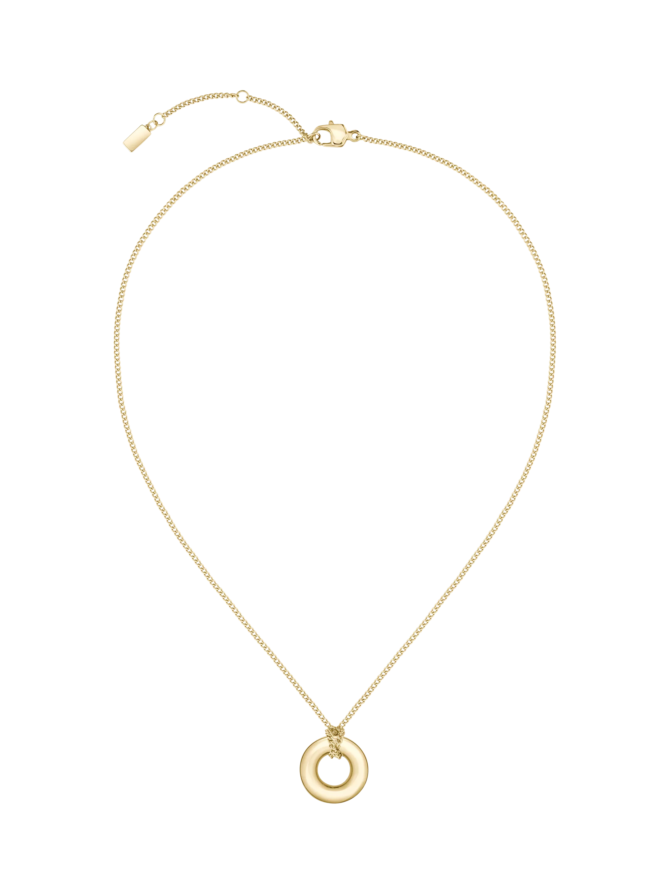 HUGO BOSS gold hoop pendant necklace - British product