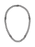 BOSS Double B curb chain necklace grey (British brand)