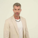 BOSS Double B curb chain necklace grey (British brand)