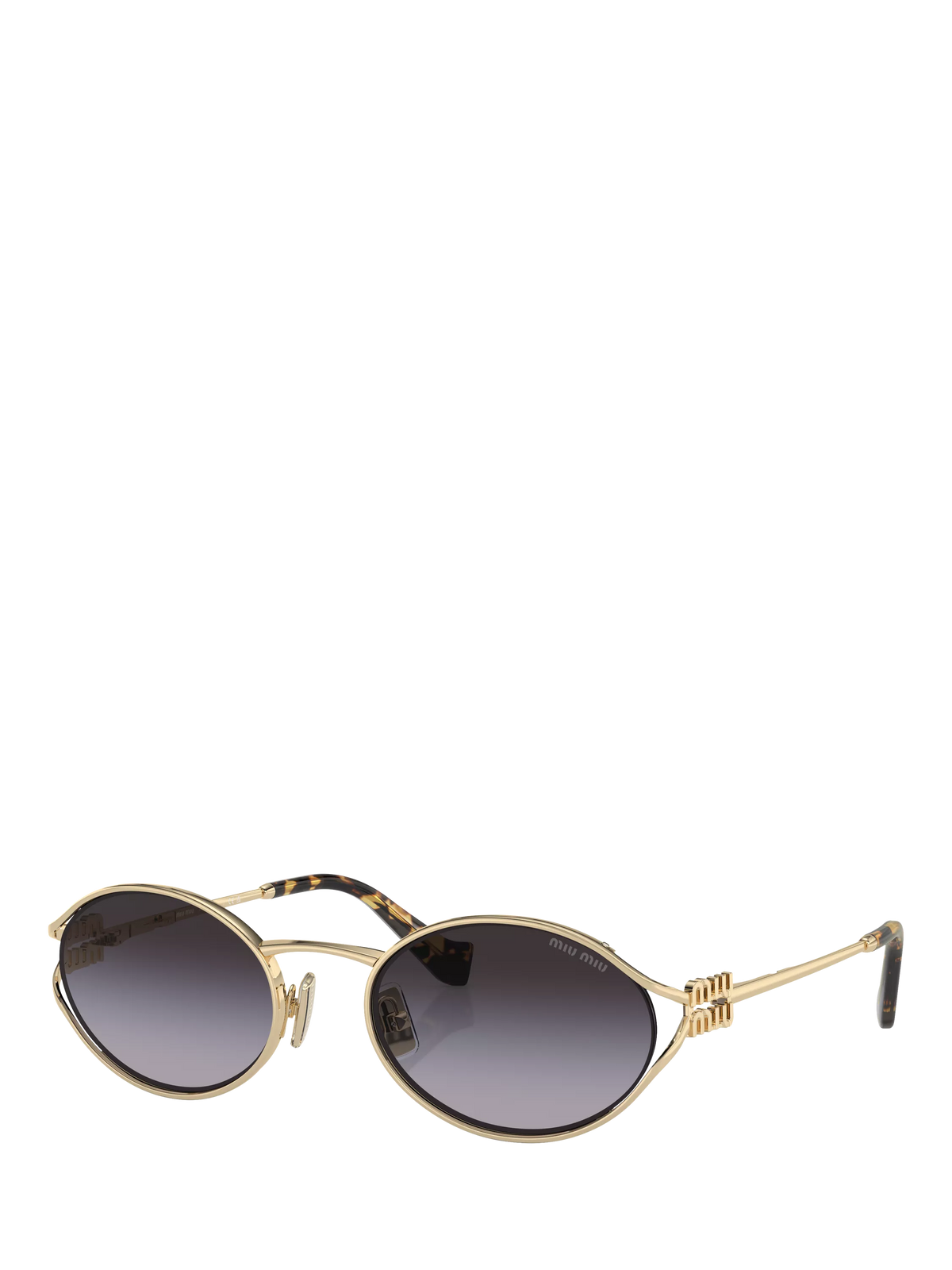Miu Miu oval sunglasses pale gold grey gradient, UK version