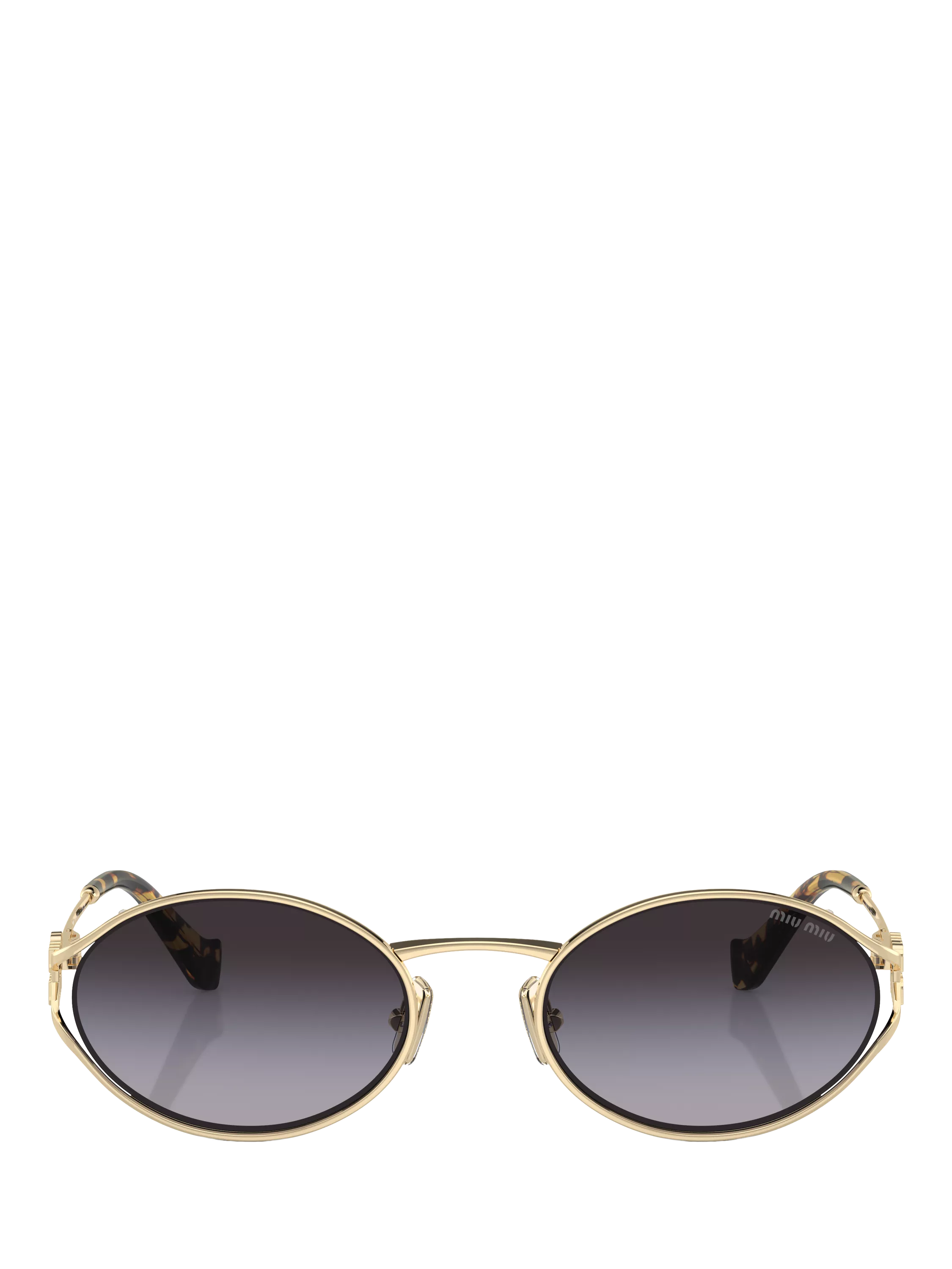 Miu Miu oval sunglasses pale gold grey gradient, UK version