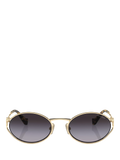Miu Miu oval sunglasses pale gold grey gradient, UK version