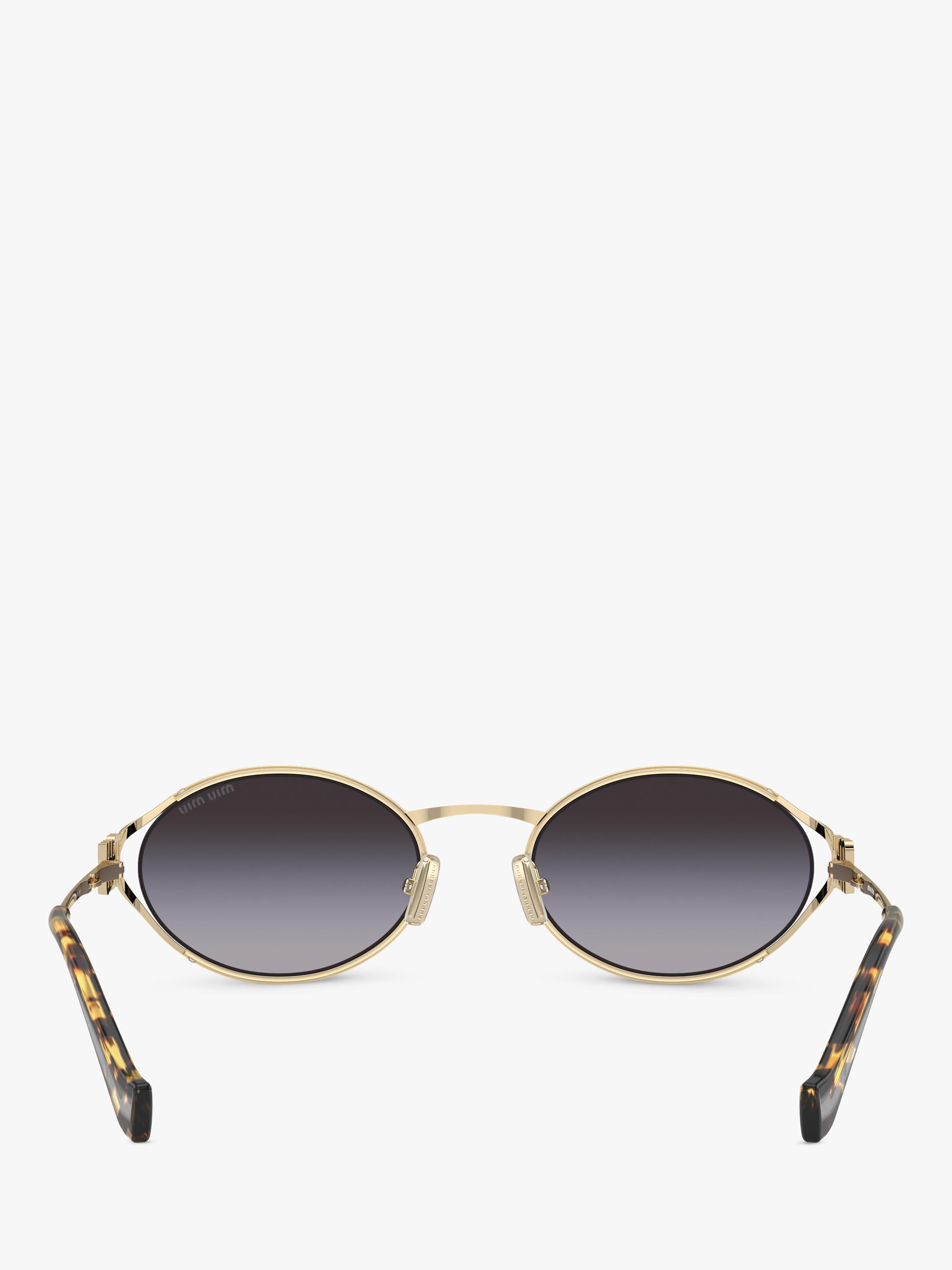 Miu Miu oval sunglasses pale gold grey gradient, UK version