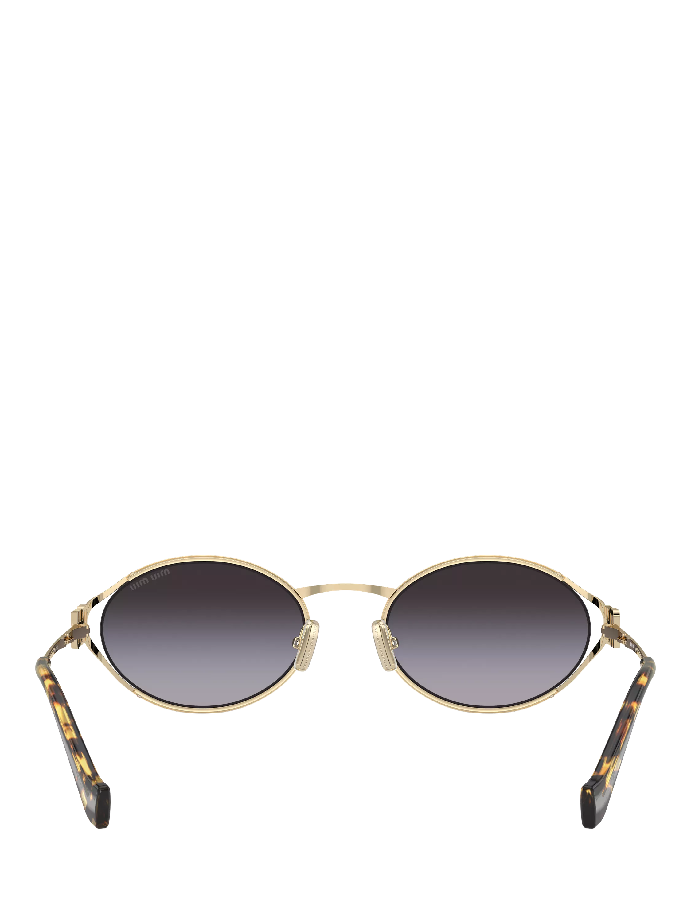 Miu Miu oval sunglasses pale gold grey gradient, UK version