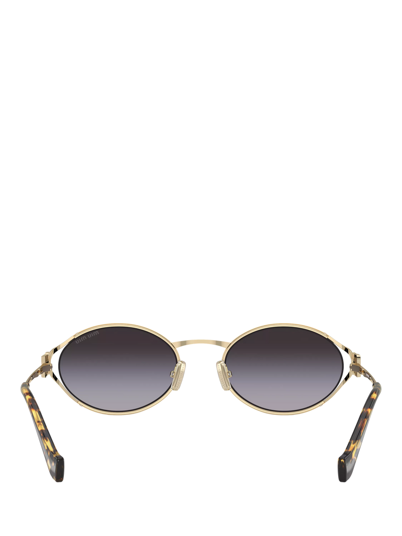 Miu Miu oval sunglasses pale gold grey gradient, UK version