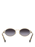 Miu Miu oval sunglasses pale gold grey gradient, UK version