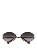 Miu Miu oval sunglasses pale gold grey gradient, UK version