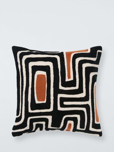 Coussin texturé géométrique bicolore