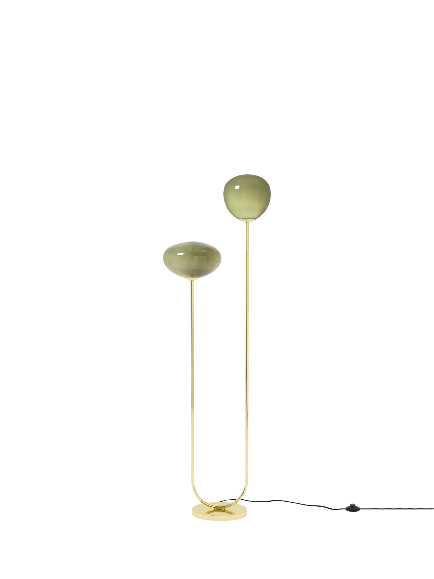 MADE Adrienne green glass floor lamp, UK version