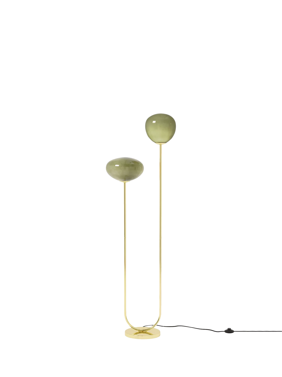 MADE Adrienne green glass floor lamp, UK version