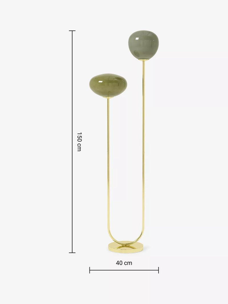 MADE Adrienne green glass floor lamp, UK version