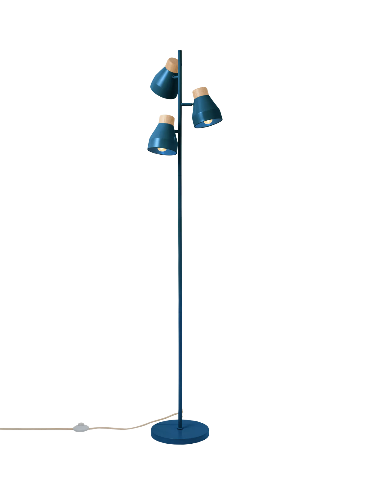 MADE Albert 3 Light Floor Lamp Blue, imported from the UK