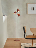 MADE Albert red 3-light floor lamp - British product