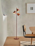 MADE Albert red 3-light floor lamp - British product