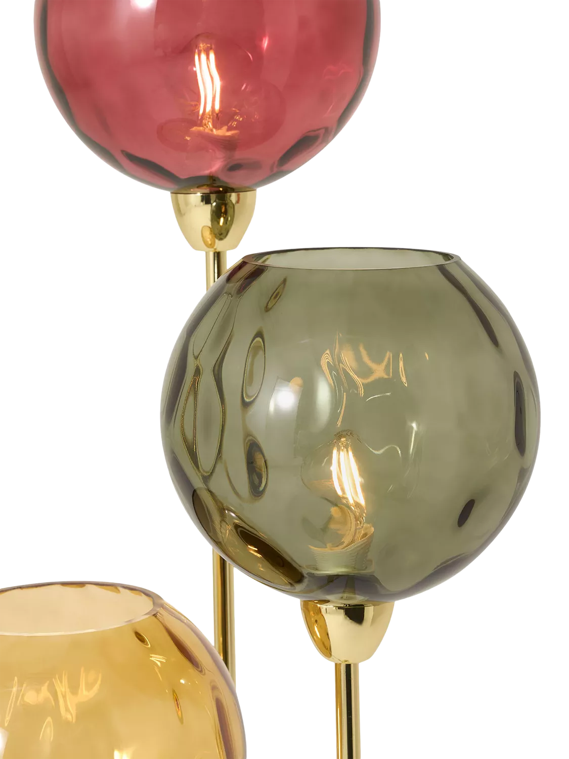 MADE Ilaria triple floor lamp in green, UK version