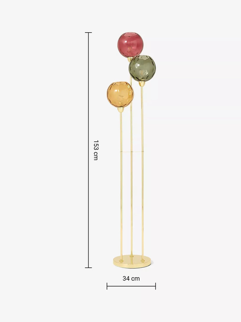 MADE Ilaria triple floor lamp in green, UK version