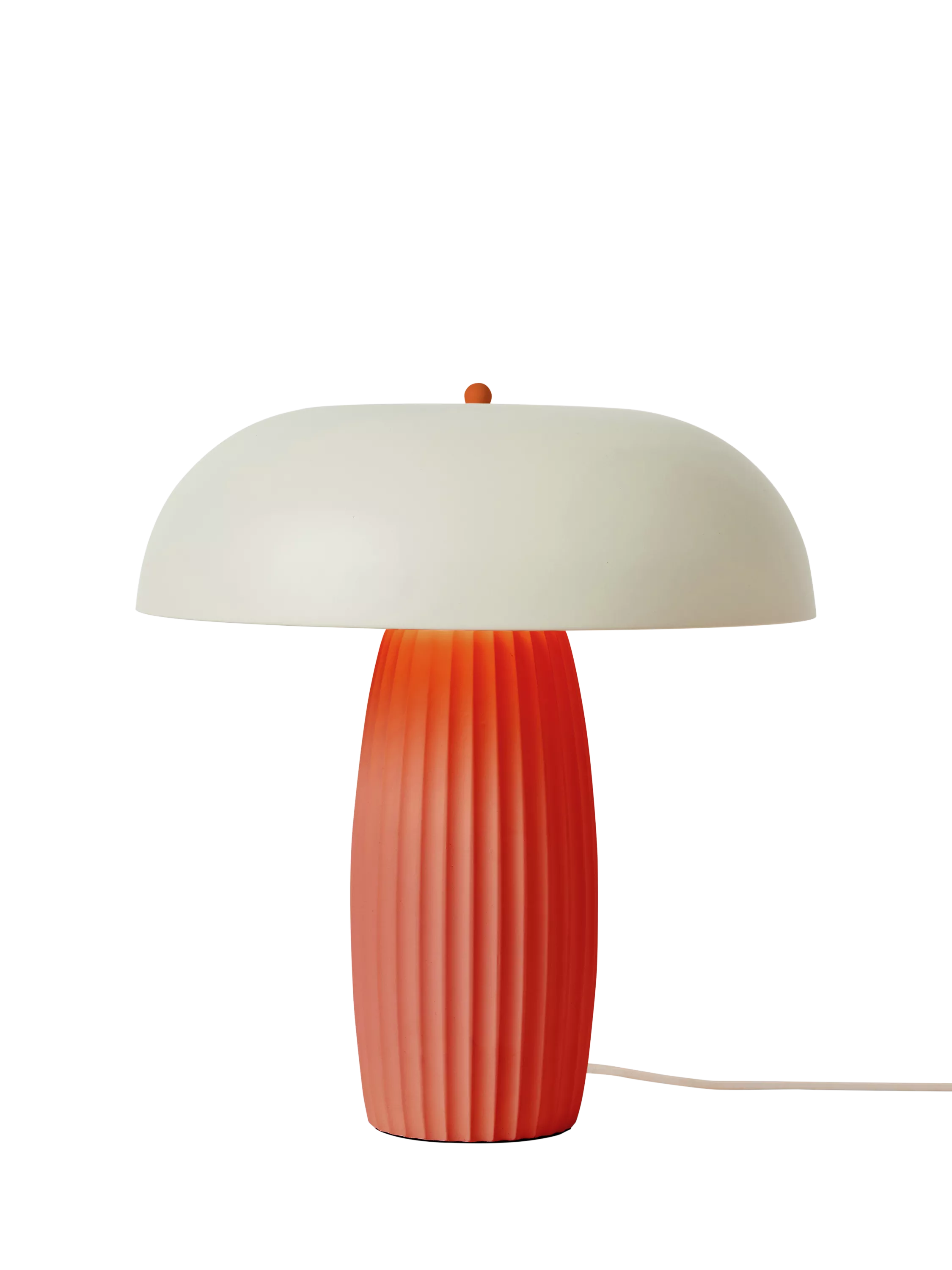 MADE Eliya terracotta table lamp with fluted base - British product