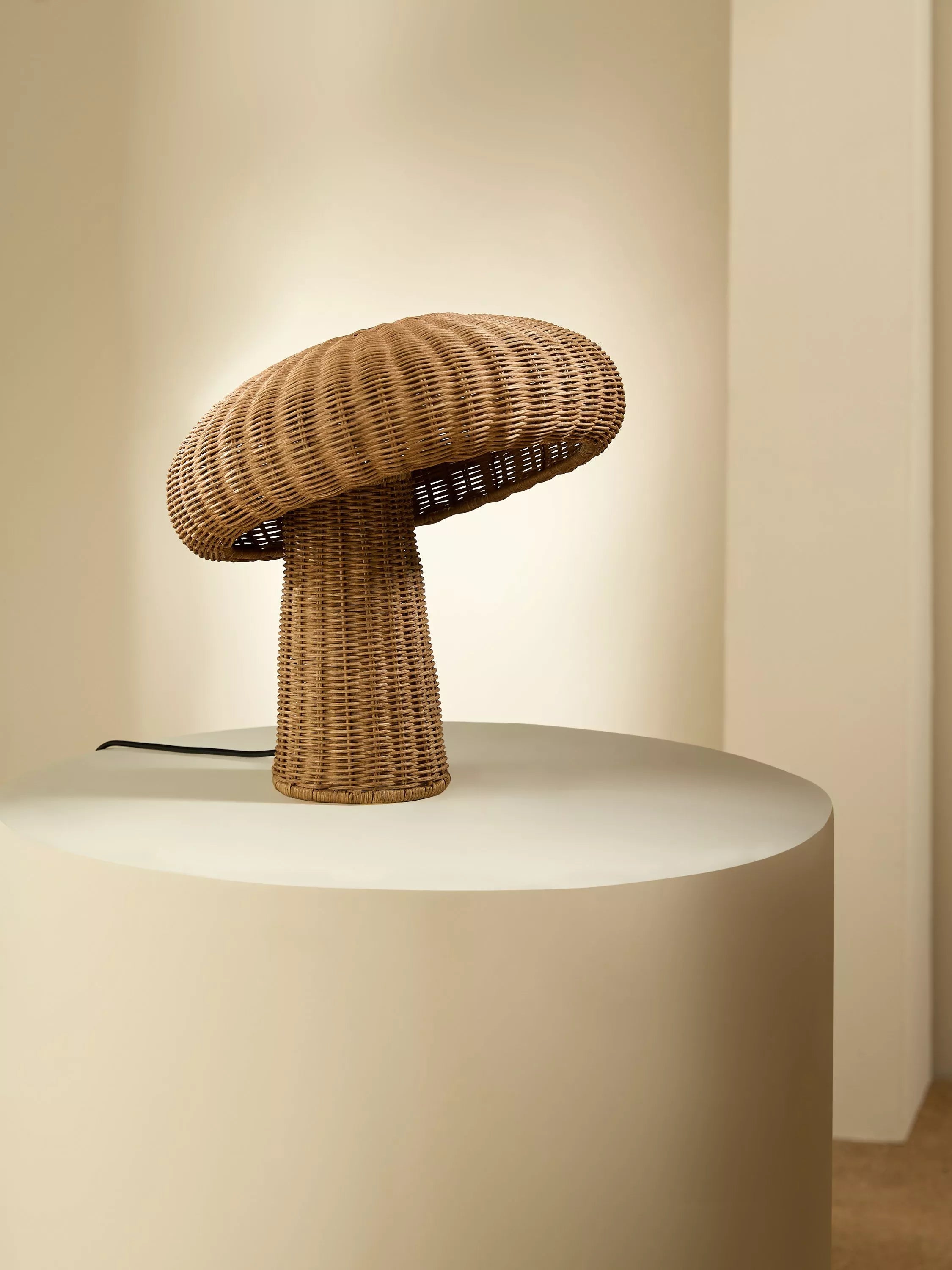 MADE Leilani woven rattan table lamp, imported from the UK