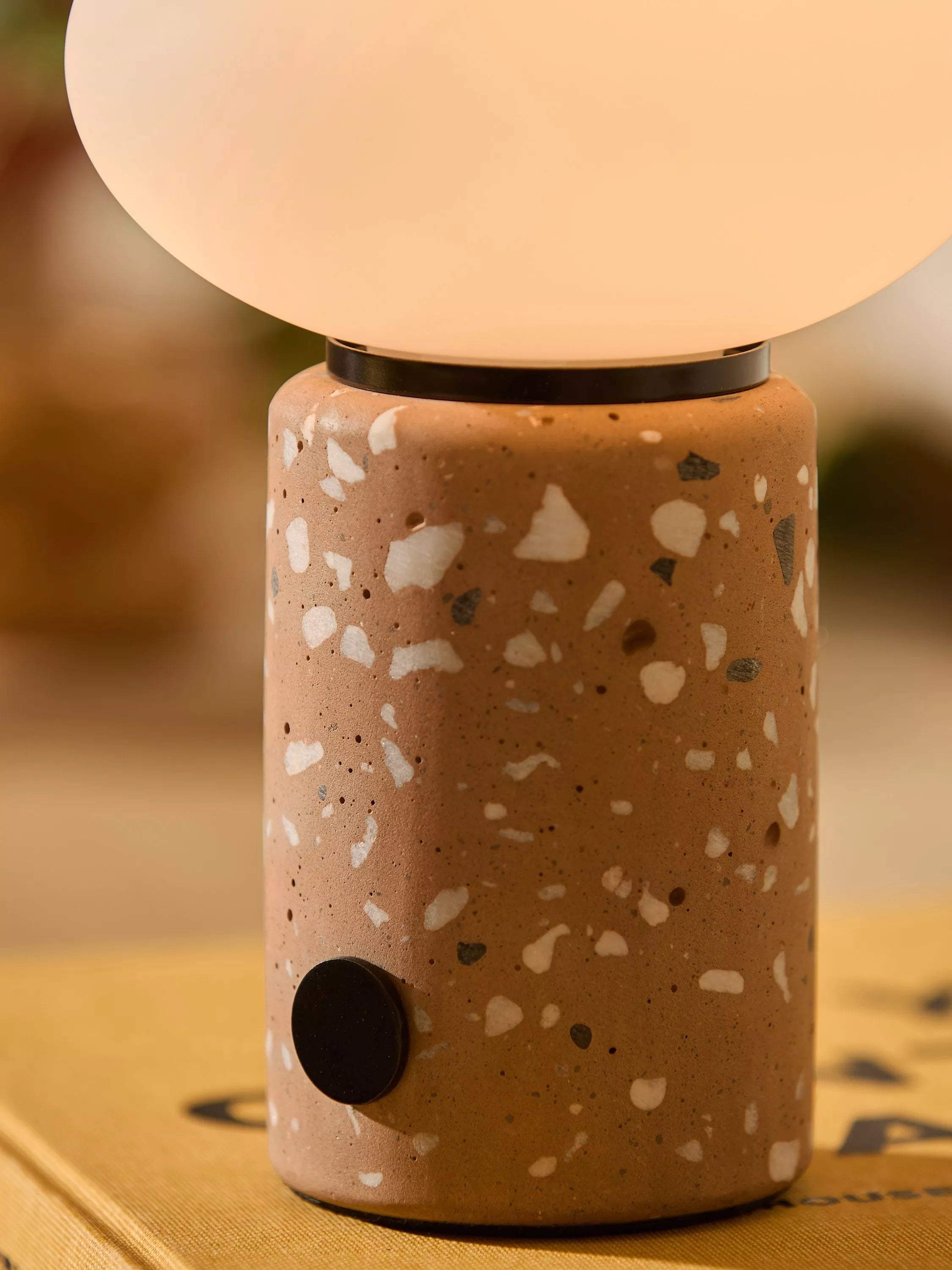 MADE Mirissa rechargeable portable terrazzo table lamp H25cm, UK version