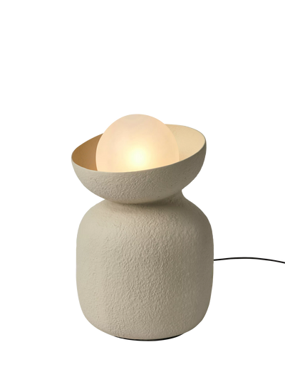 John Lewis MADE Vera Textured Ceramic Floor Lamp, Cream- Buy online at McGrocer