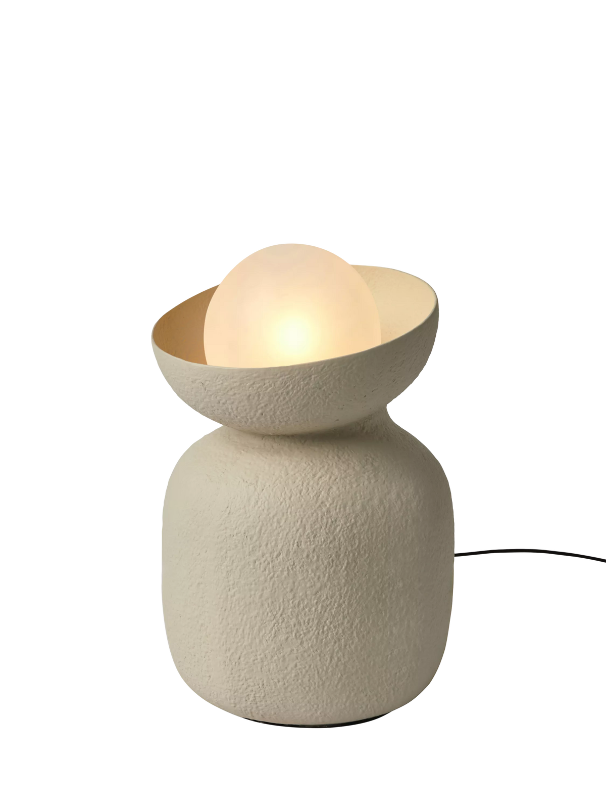 MADE Vera textured ceramic floor lamp cream, UK version