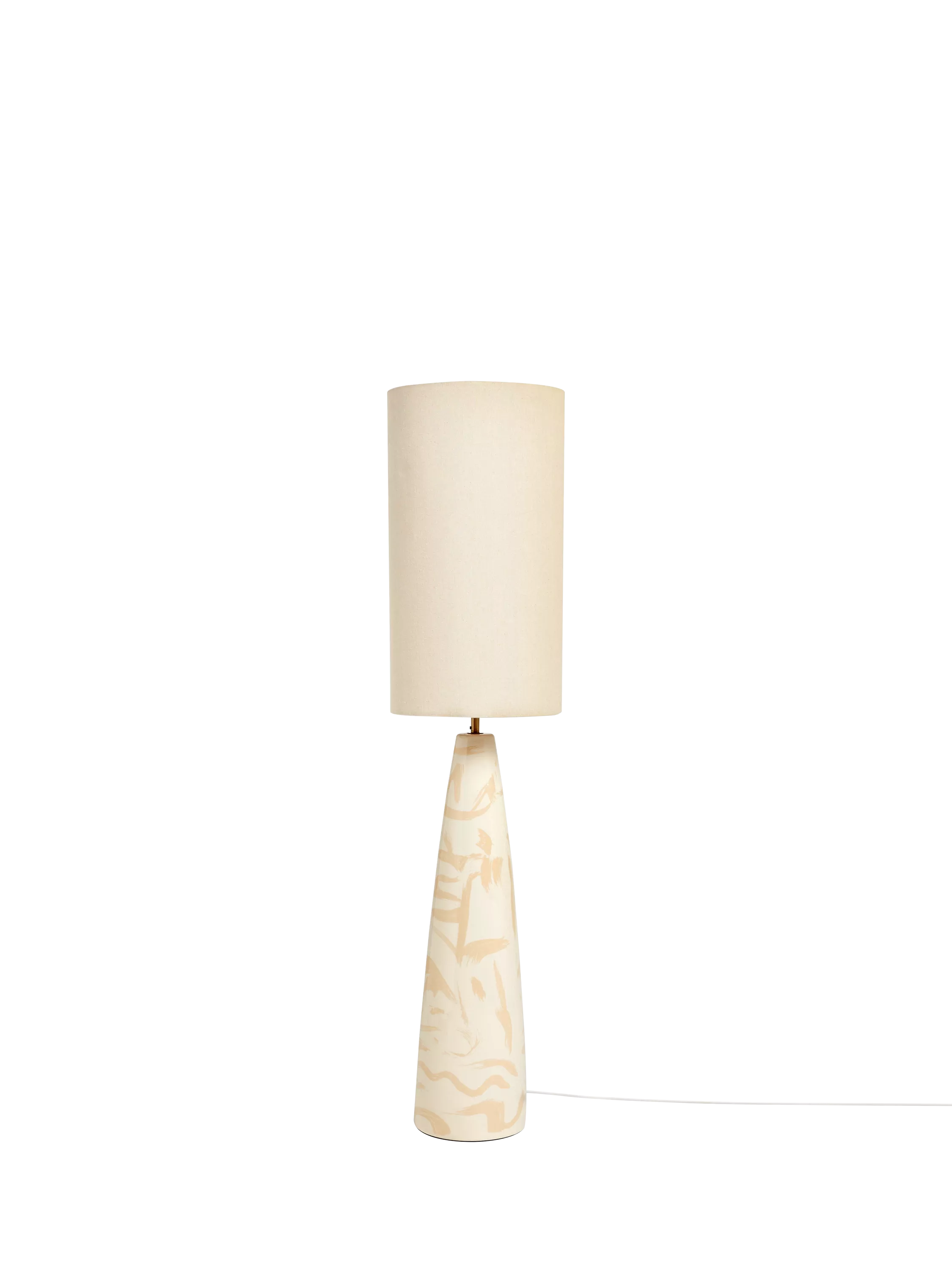 MADE Vince floor lamp cream tapered ceramic base, imported from the UK