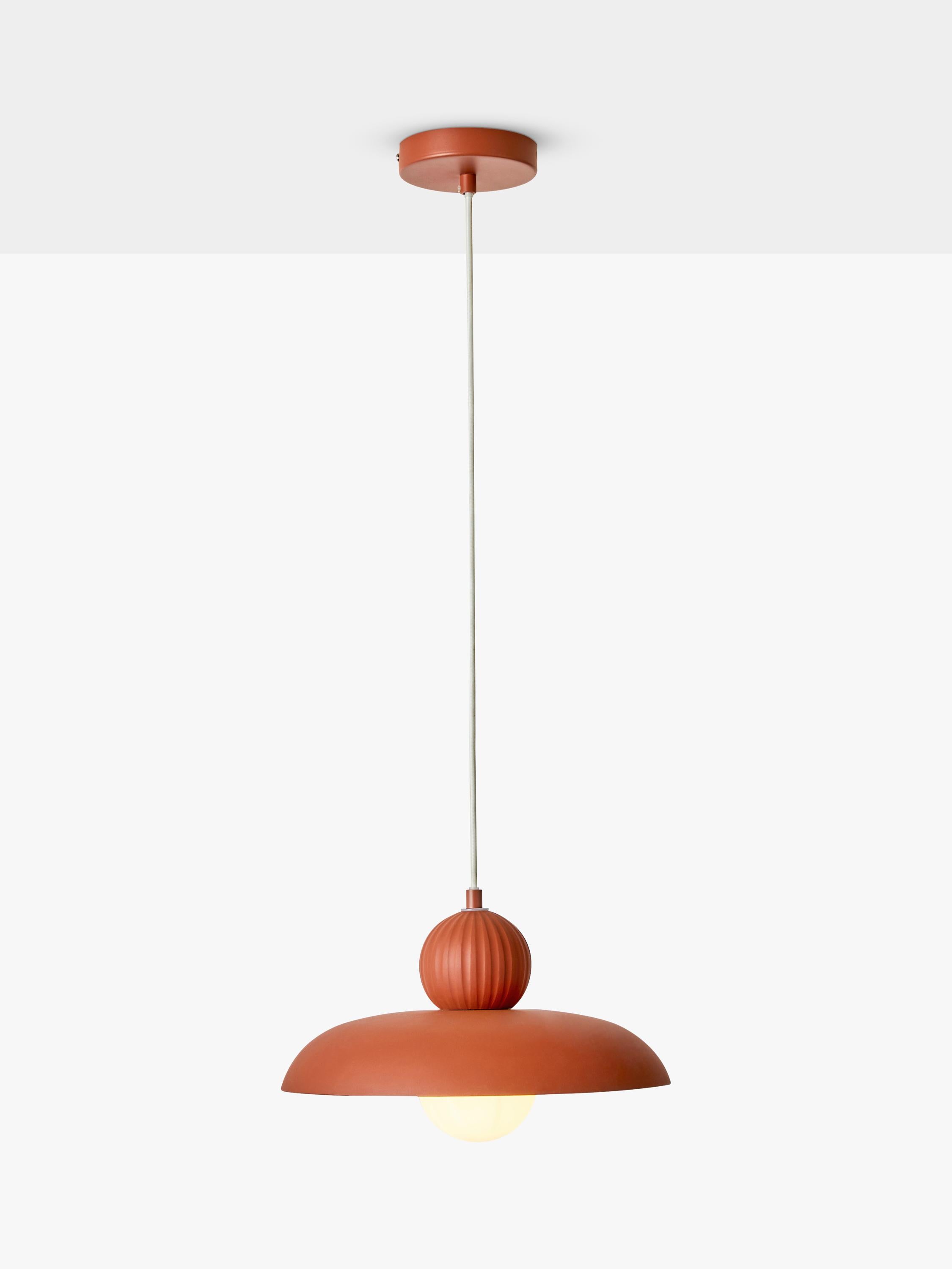 MADE Eliya red pendant ceiling light, imported from the UK