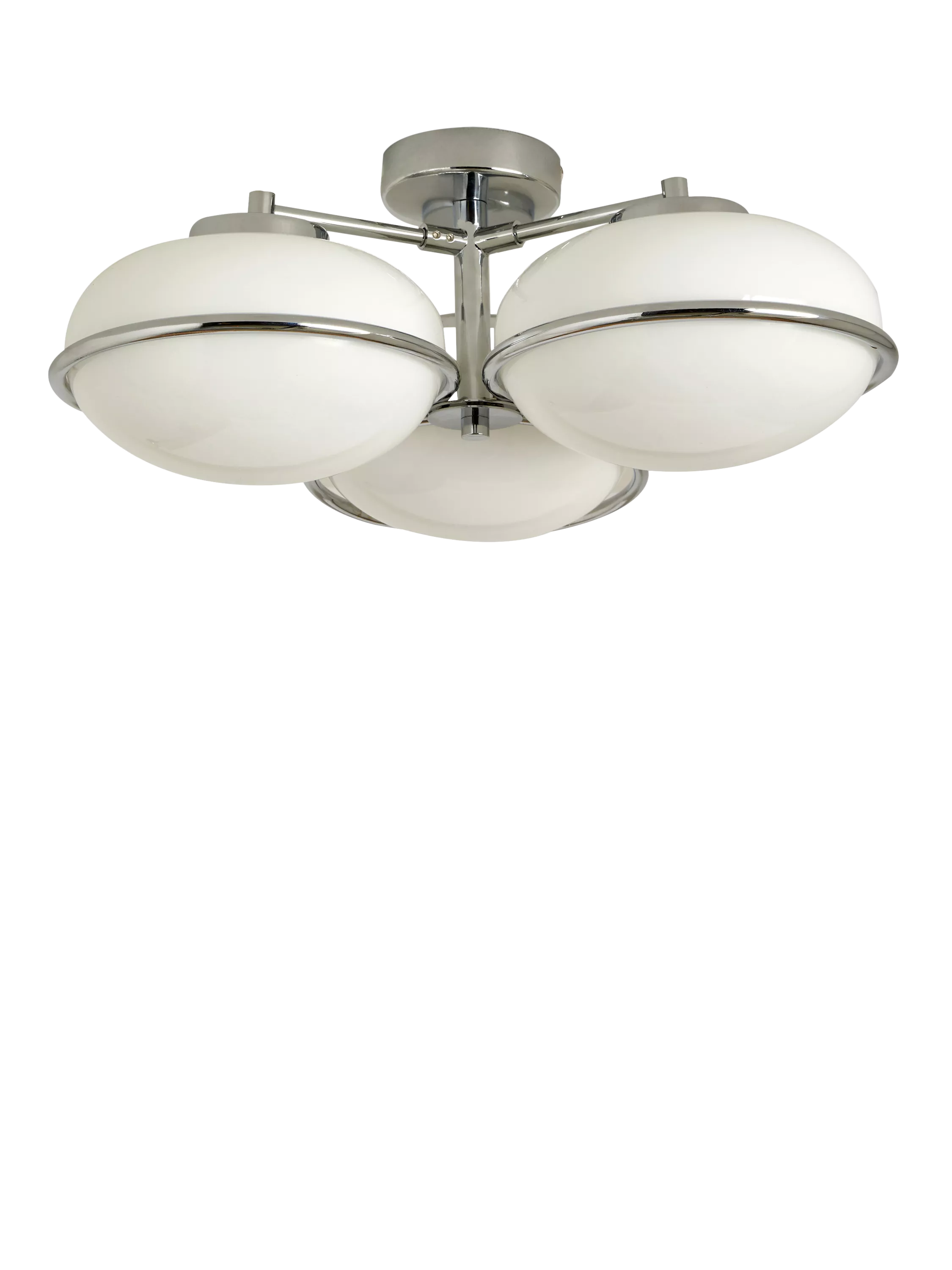 MADE Piper chrome flush ceiling light 3 lamp, UK version