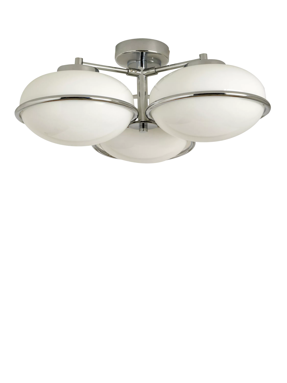 MADE Piper chrome flush ceiling light 3 lamp, UK version