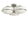 MADE Piper chrome flush ceiling light 3 lamp, UK version