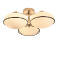 MADE Piper chrome flush ceiling light 3 lamp, UK version