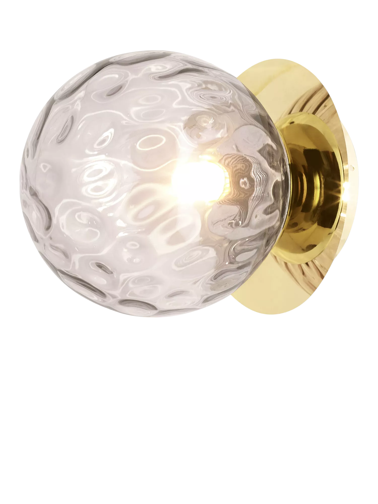 MADE Ilaria bathroom wall light with brass base, UK version