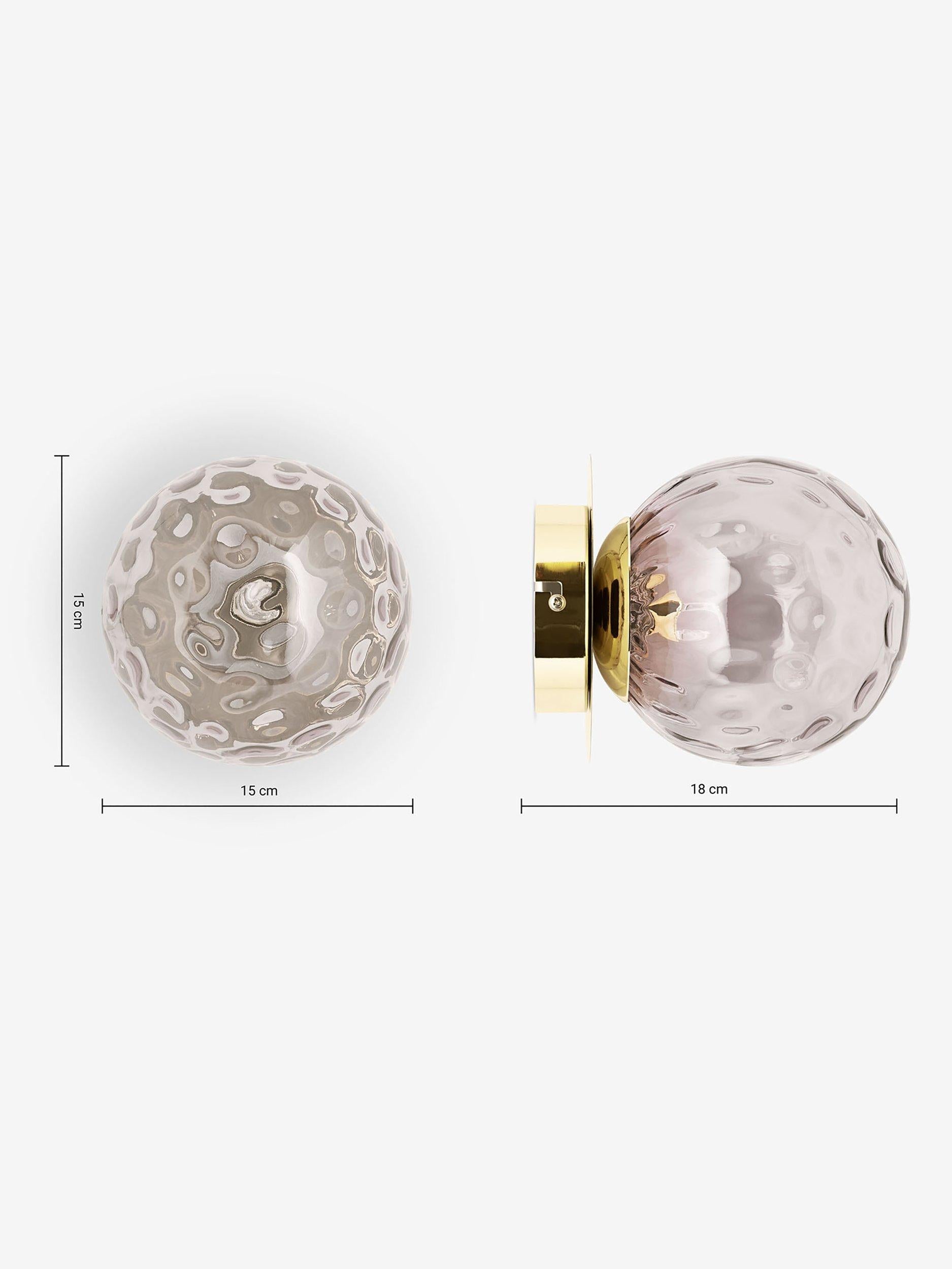 MADE Ilaria bathroom wall light with brass base, UK version